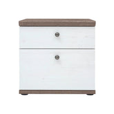 Noptiera BERGEN OCN-28977, pin alb andersen/stejar sonoma