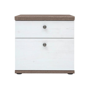 Noptiera BERGEN OCN-28977, pin alb andersen/stejar sonoma