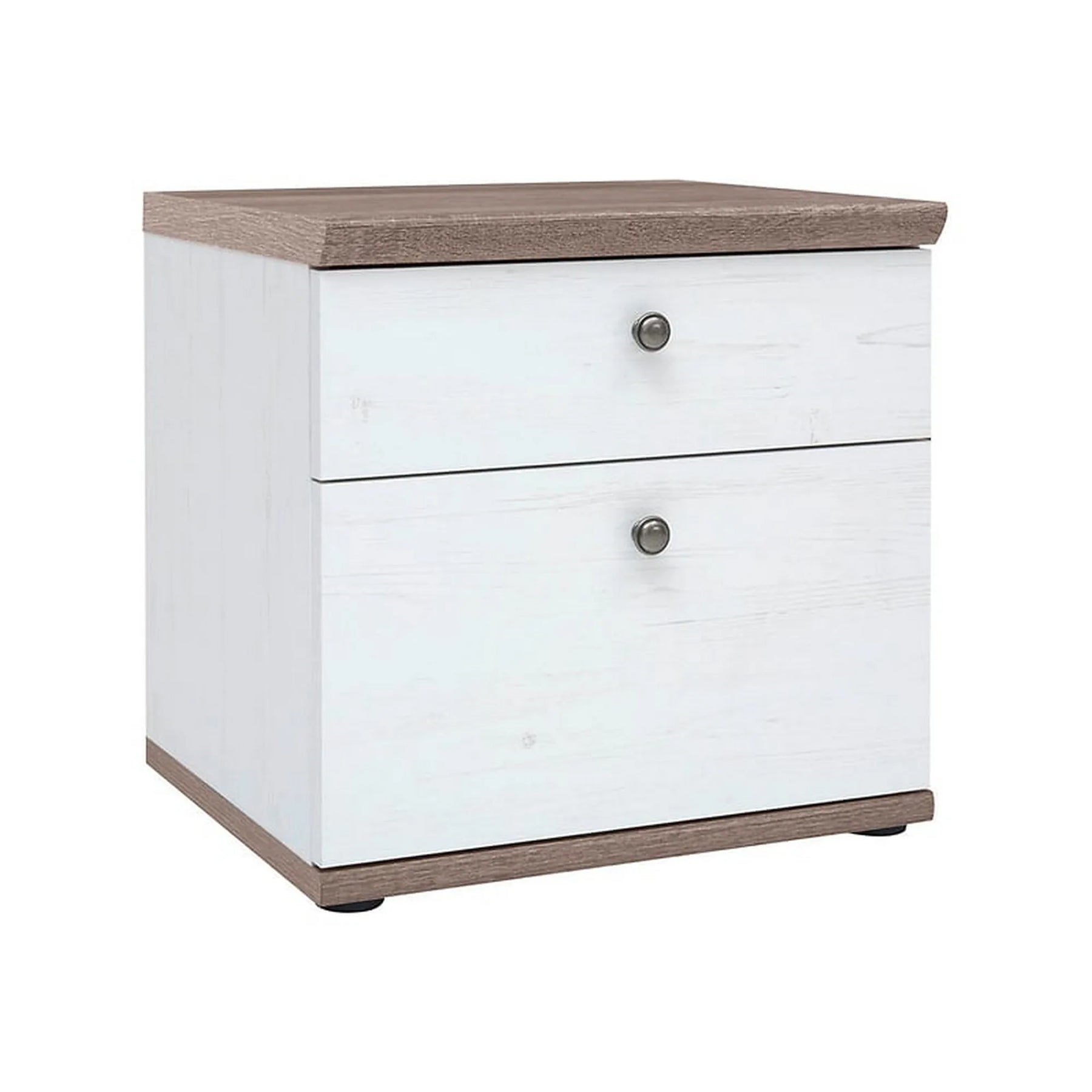 Noptiera BERGEN OCN-28977, pin alb andersen/stejar sonoma