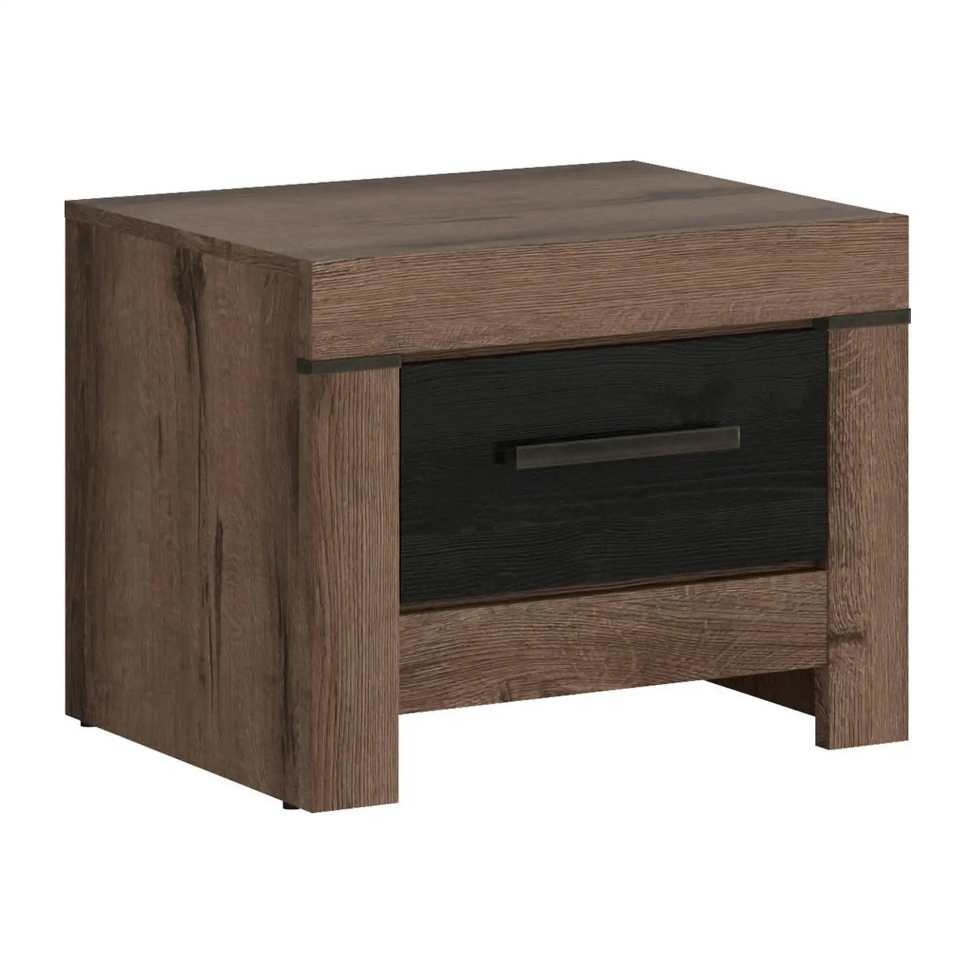 Noptiera BERGEN OCN-28980, stejar/negru