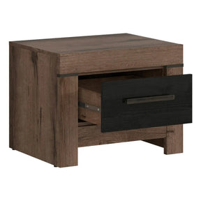 Noptiera BERGEN OCN-28980, stejar/negru