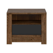 Noptiera BERGEN OCN-28981, stejar/negru mat