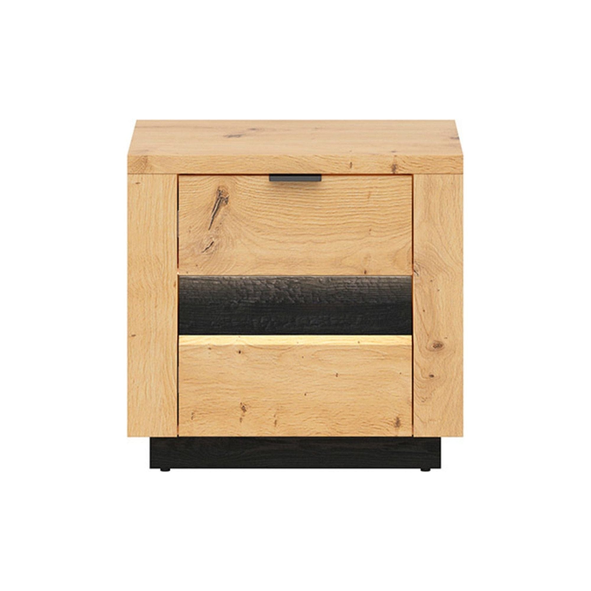 Noptiera BERGEN OCN-28998, stejar artisan/negru