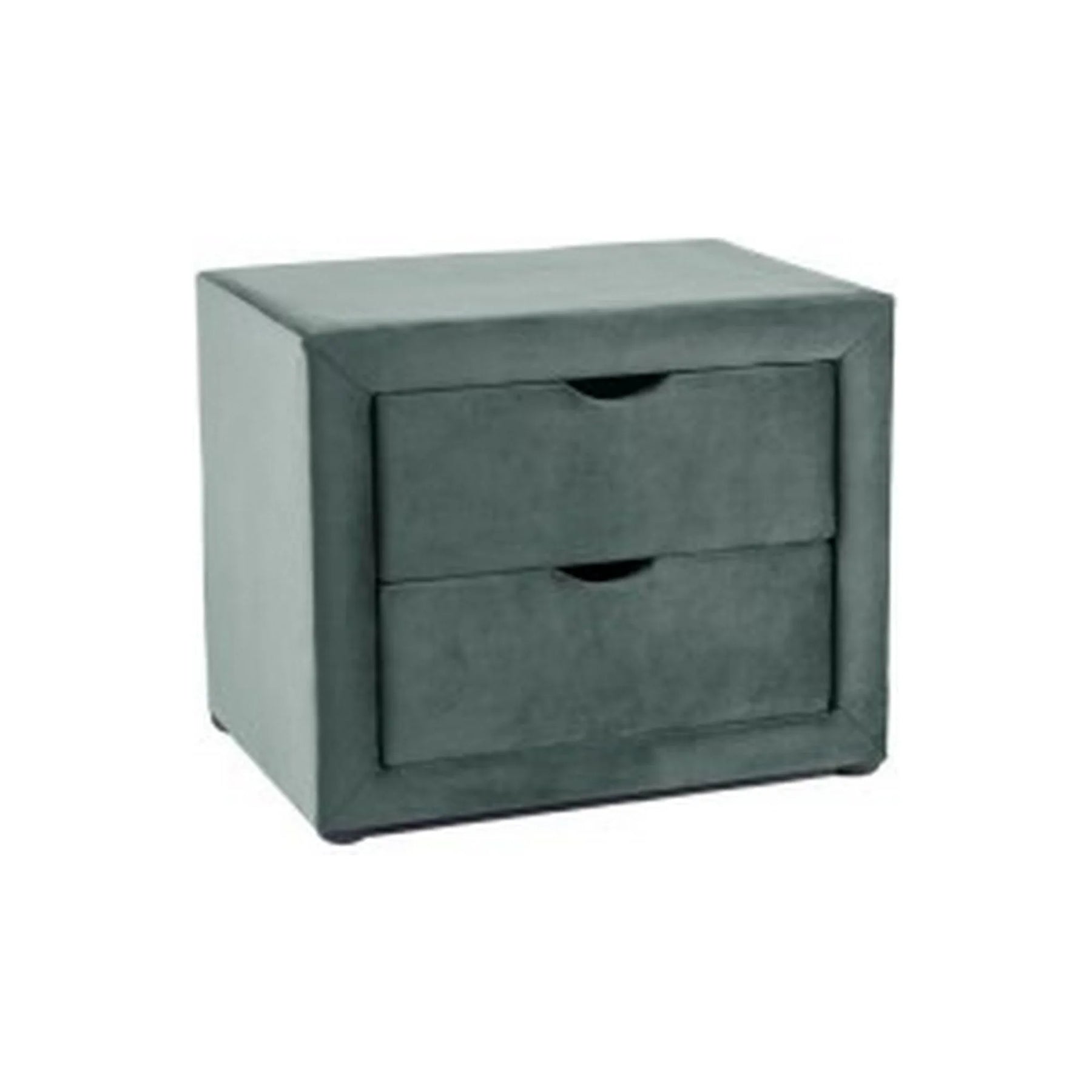 Noptieră verde cu două sertare, ideală pentru un dormitor modern – primabucata