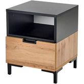 Noptiera HOUSTON OCN-36983, stejar wotan/negru