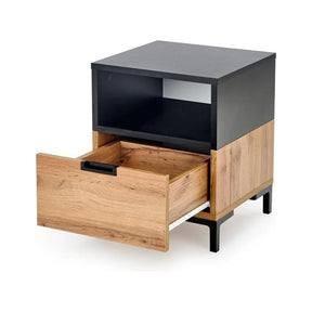 Noptiera HOUSTON OCN-36983, stejar wotan/negru