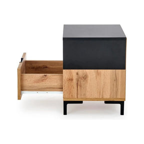 Noptiera HOUSTON OCN-36983, stejar wotan/negru