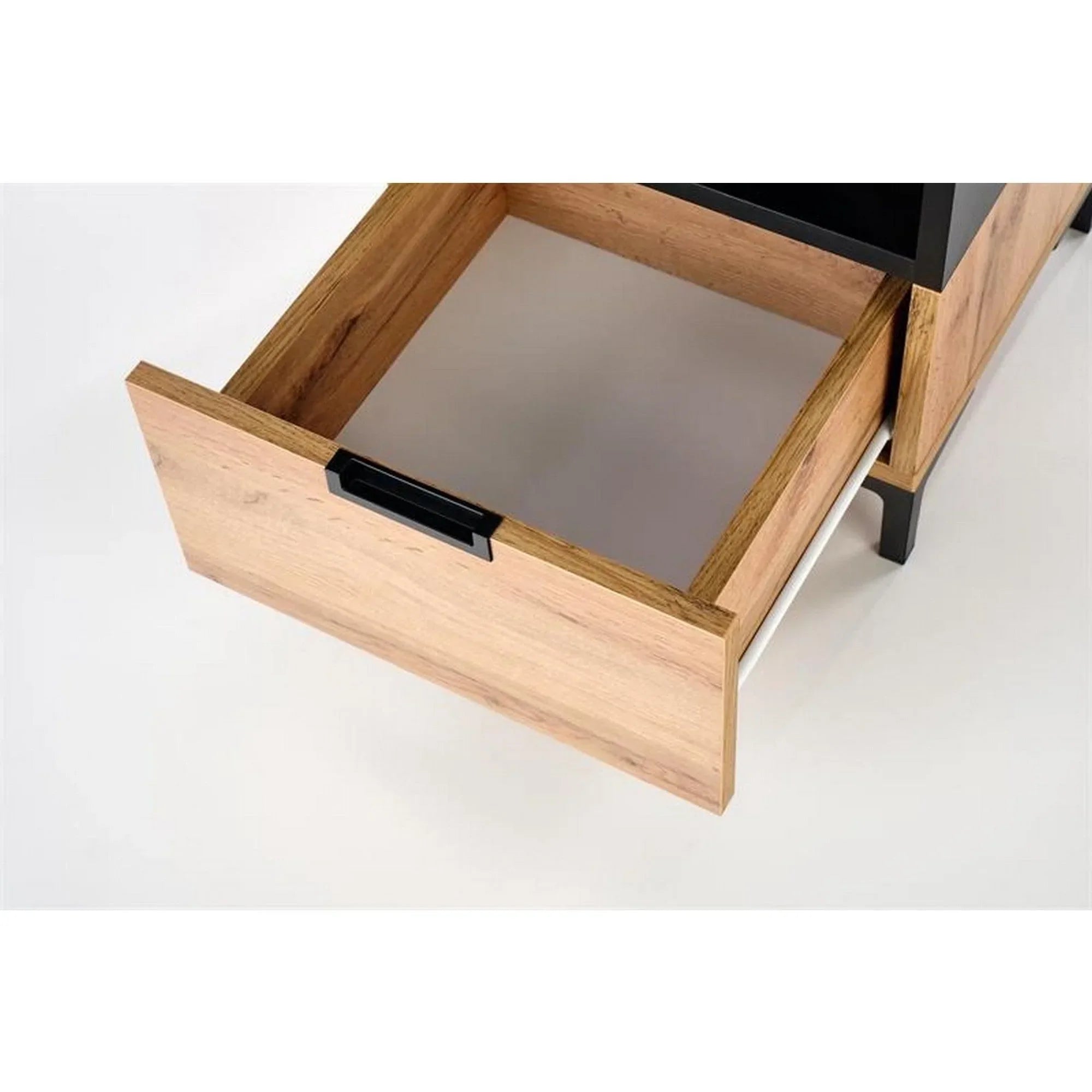 Noptiera HOUSTON OCN-36983, stejar wotan/negru