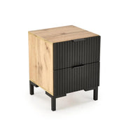 Noptiera HOUSTON OCN-36994, stejar/negru