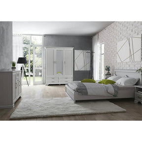 Noptiera TIFFANY II, PAL laminat/MDF, grej, 49×37×48 cm