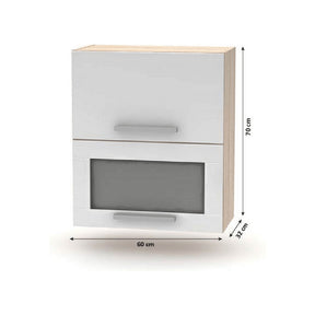 Mobila bucatarie NOVA PLUS, 240 cm, stejar sonoma/alb