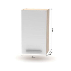 Mobila bucatarie NOVA PLUS, 240 cm, stejar sonoma/alb