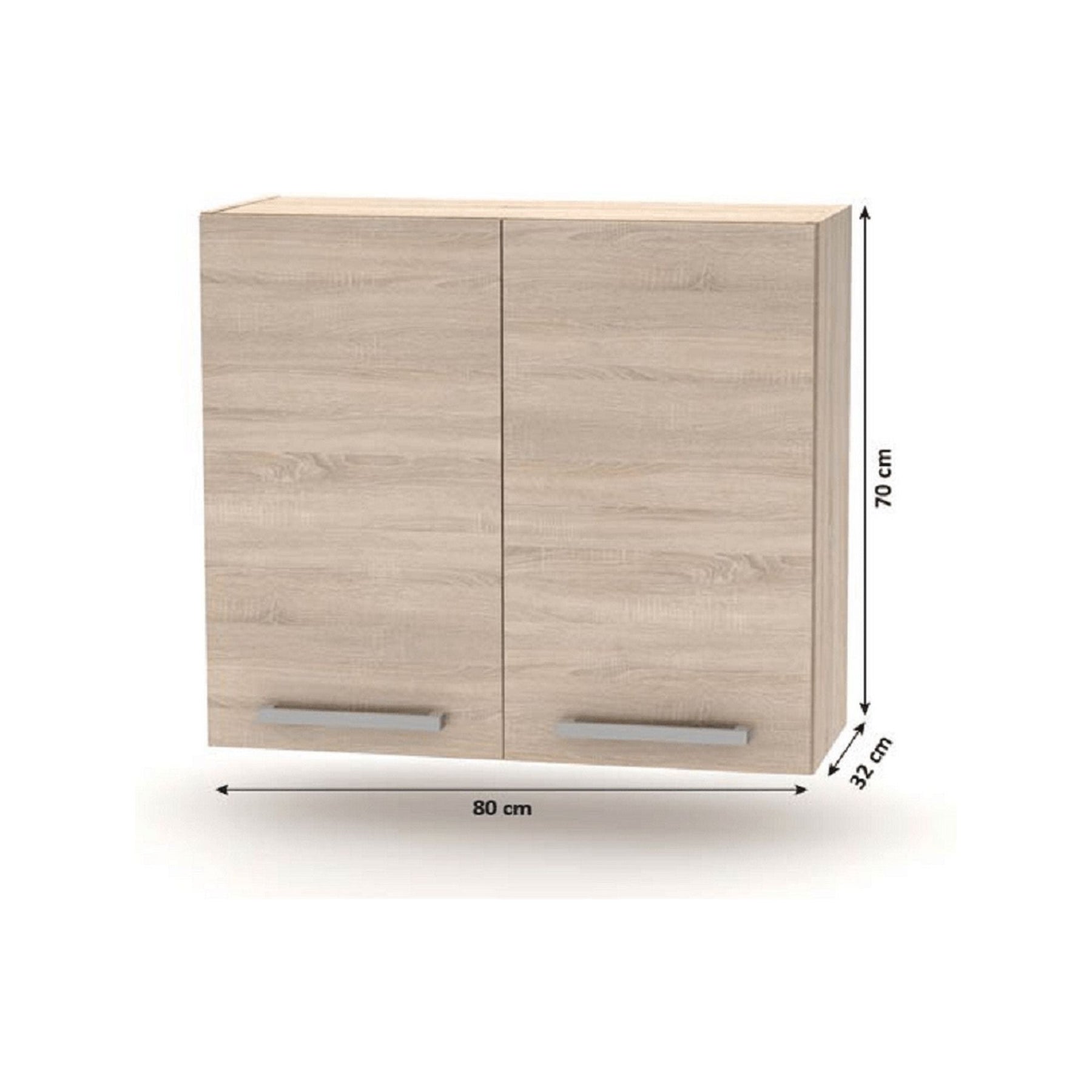 Mobila bucatarie NOVA PLUS, 240 cm, stejar sonoma