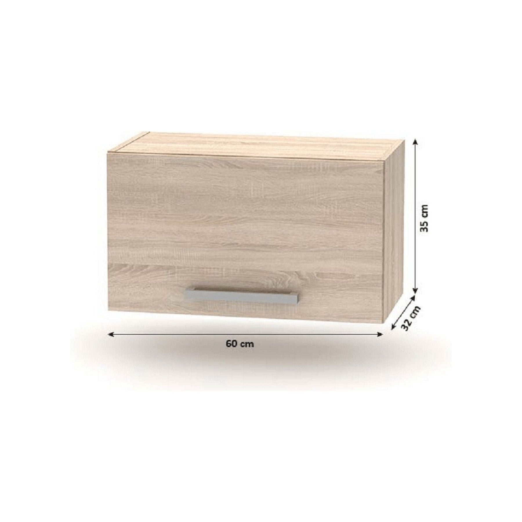 Mobila bucatarie NOVA PLUS, 240 cm, stejar sonoma