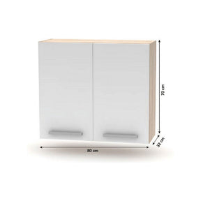 Mobila bucatarie NOVA PLUS, 240 cm, stejar sonoma/alb