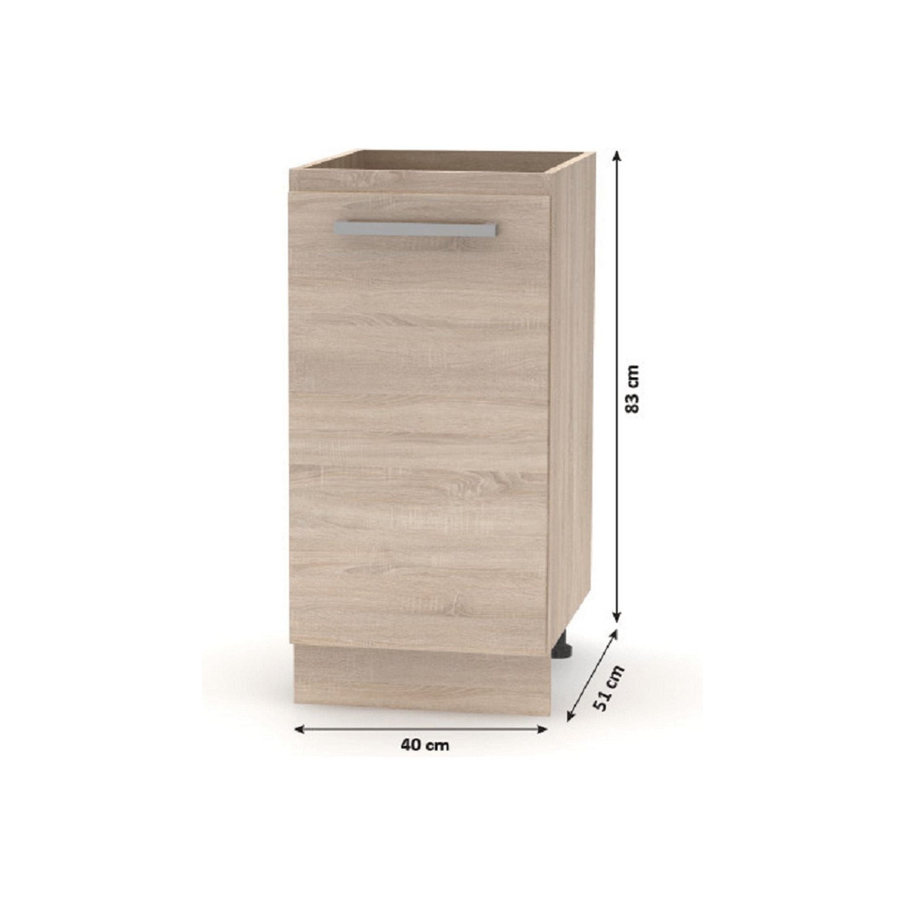Mobila bucatarie NOVA PLUS, 240 cm, stejar sonoma