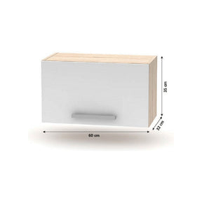 Mobila bucatarie NOVA PLUS, 240 cm, stejar sonoma/alb