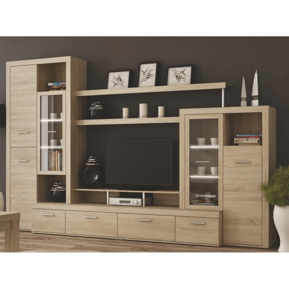 Mobilă de living, stejar sonoma,  ATLANTIS NEW