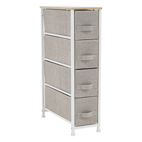 Comoda OFELIA TYP 2, gri/alb, metal/stofa, 20x48x75.5 cm