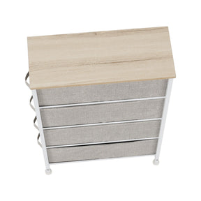 Comoda OFELIA TYP 2, gri/alb, metal/stofa, 20x48x75.5 cm