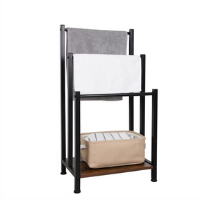 Stander prosoape OGIN, negru, metal, 42x28x80 cm