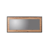 Oglindă de perete cu ramă din nuc, ideală pentru un living modern – primabucata