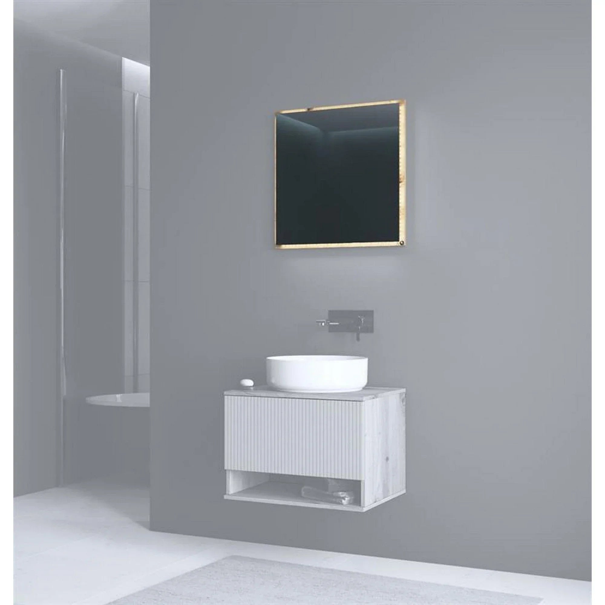 Oglinda de baie HOUSTON OCN-36976, stejar artisan