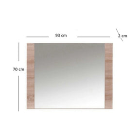 Oglinda GRESS, PAL laminat/margine PVC, stejar sonoma, 93×2×70 cm