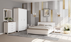 Oglinda KARINA 3, alb/stejar, PAL, 100x3x100 cm