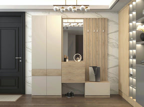 Oglinda VERTO, casmir/stejar sonoma, PAL, 63x3x125 cm