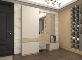 Oglinda VERTO, casmir/stejar sonoma, PAL, 63x3x125 cm