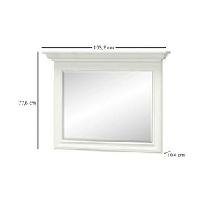 Oglinda pentru perete IRYS, pin alb anderson, PAL laminat, 103x10x78 cm