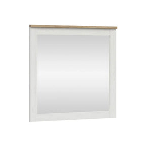 Oglinda perete BERGEN OCN-28922, alb/stejar