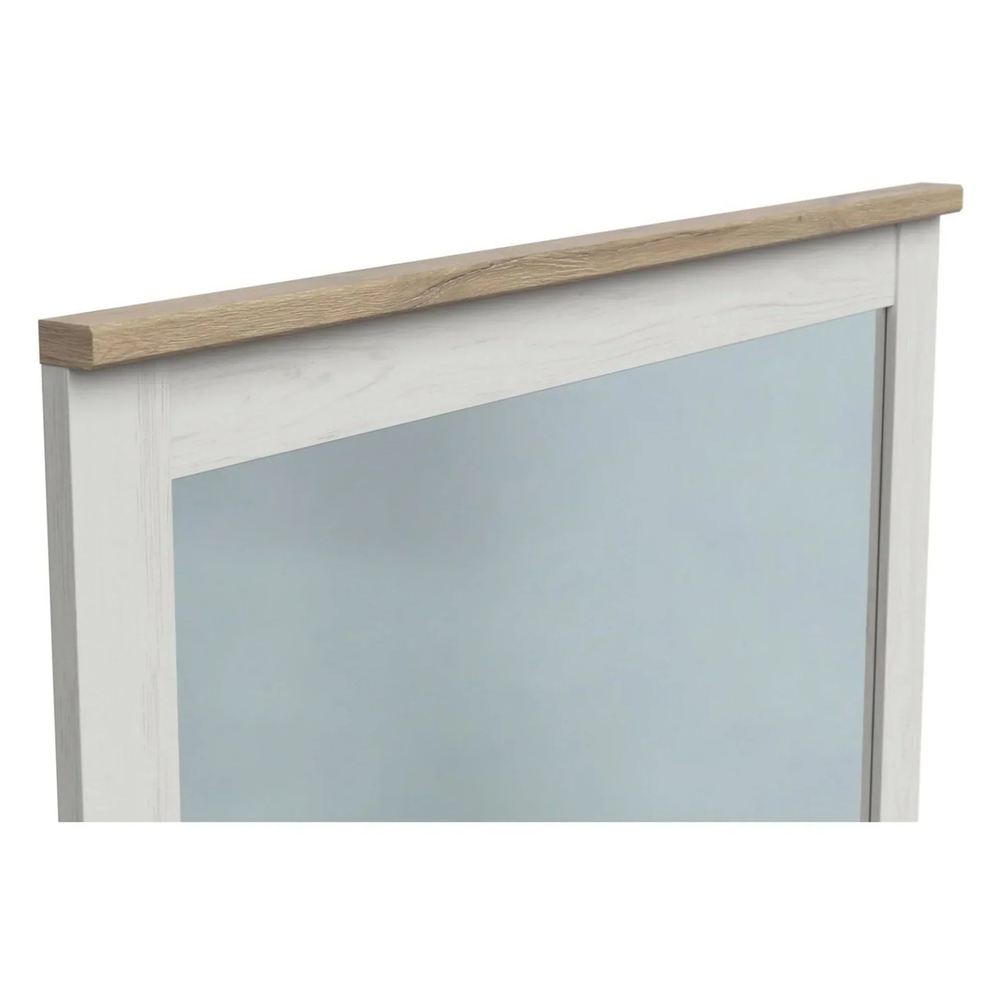 Oglinda perete BERGEN OCN-28922, alb/stejar