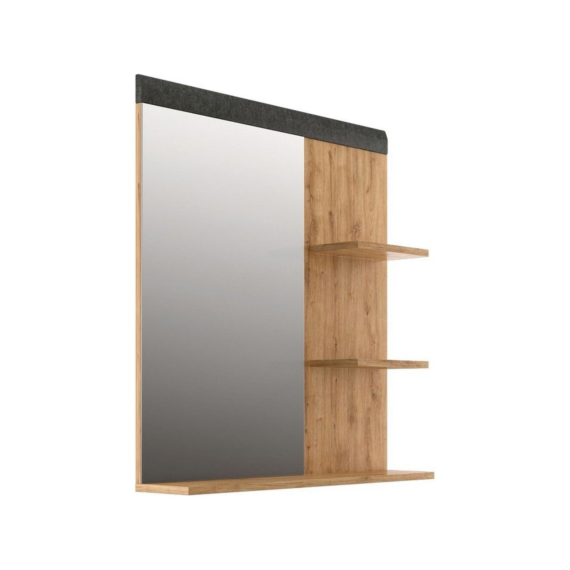 Oglinda GRACE, stejar, PAL laminat, 79x16x85 cm