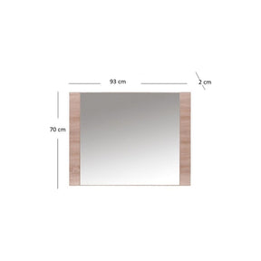 Oglinda GRESS, sonoma stejar, PAL laminat/margine PVC, 93x2x70 cm