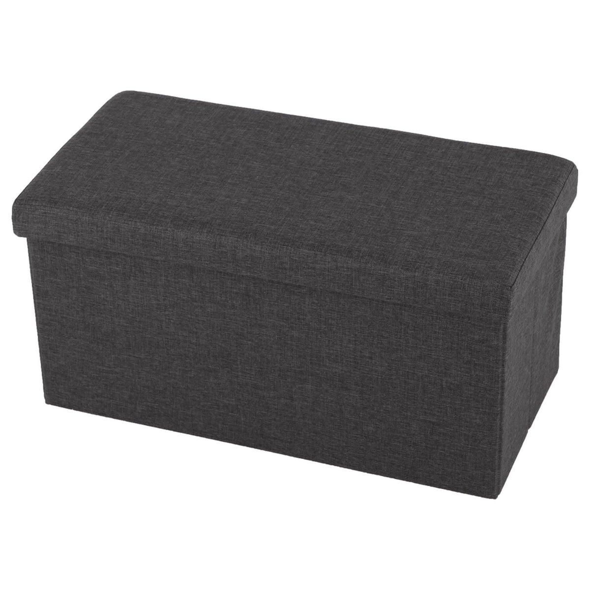 Taburet ORELIA, pliabil, carton dur/material textil, gri, 76x38x38 cm