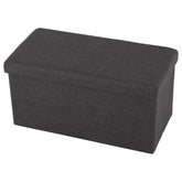 Taburet ORELIA, pliabil, carton dur/material textil, gri, 76x38x38 cm