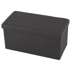 Taburet ORELIA, pliabil, carton dur/material textil, gri, 76x38x38 cm