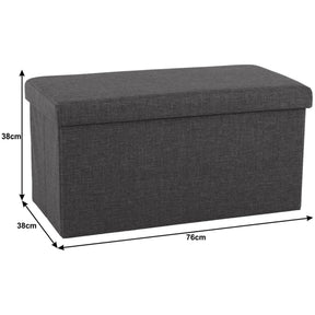 Taburet ORELIA, pliabil, carton dur/material textil, gri, 76x38x38 cm