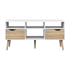 Comoda TV OSLO 75391, PAL, stejar sonoma/alb,  117,1x39x56,9 cm