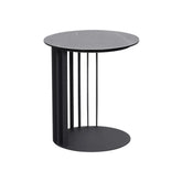 Masuta cafea LIPARI, negru cu efect de marmura/negru, ceramica/metal, 45x45x50 cm
