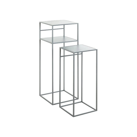 Set 2 masute BRISBANE, gri, metal