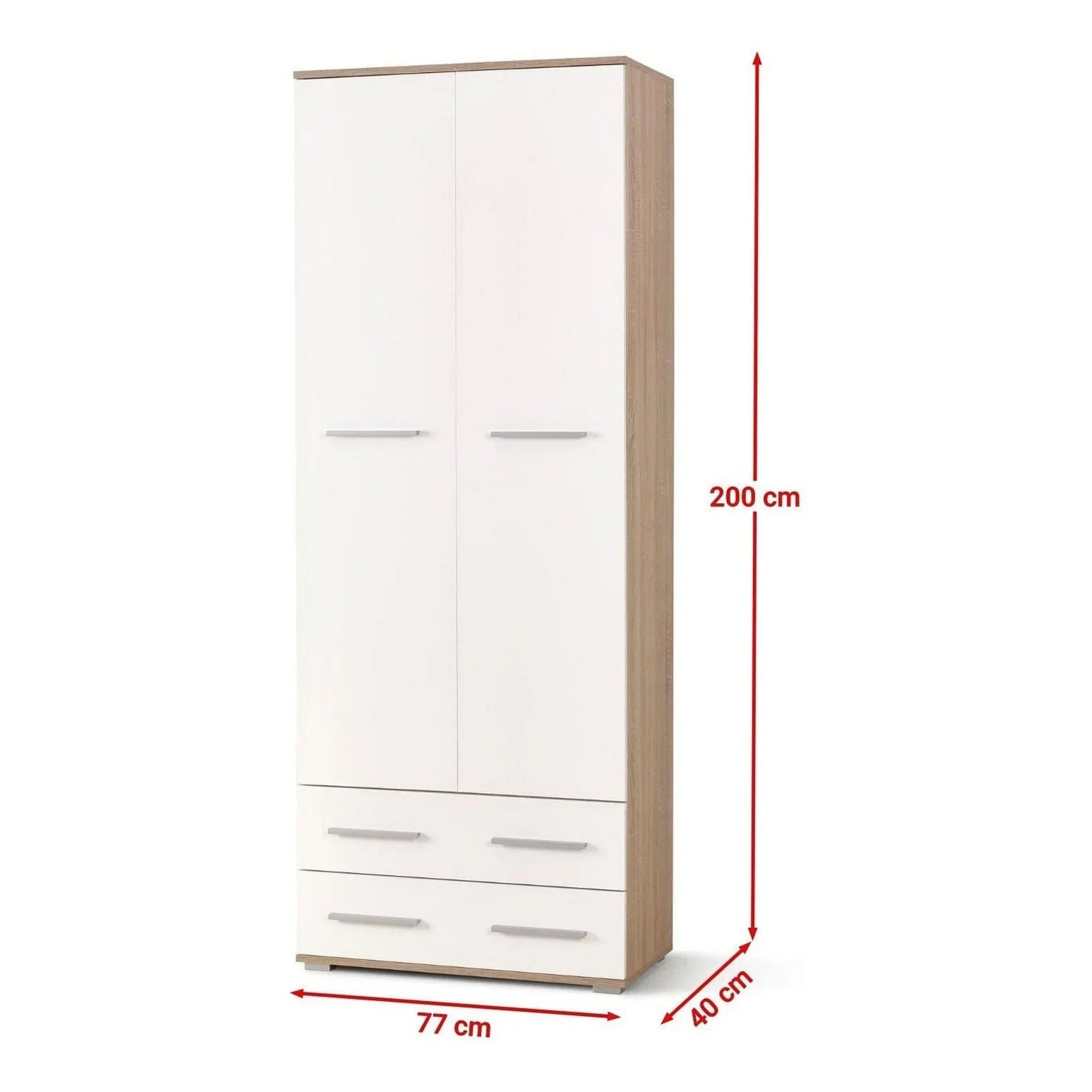 Dulap HOUSTON OCN-37878, alb/stejar sonoma