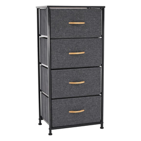Comoda PALMERA TYP 2, metal/material textil, negru/gri închis, 45x30x95 cm