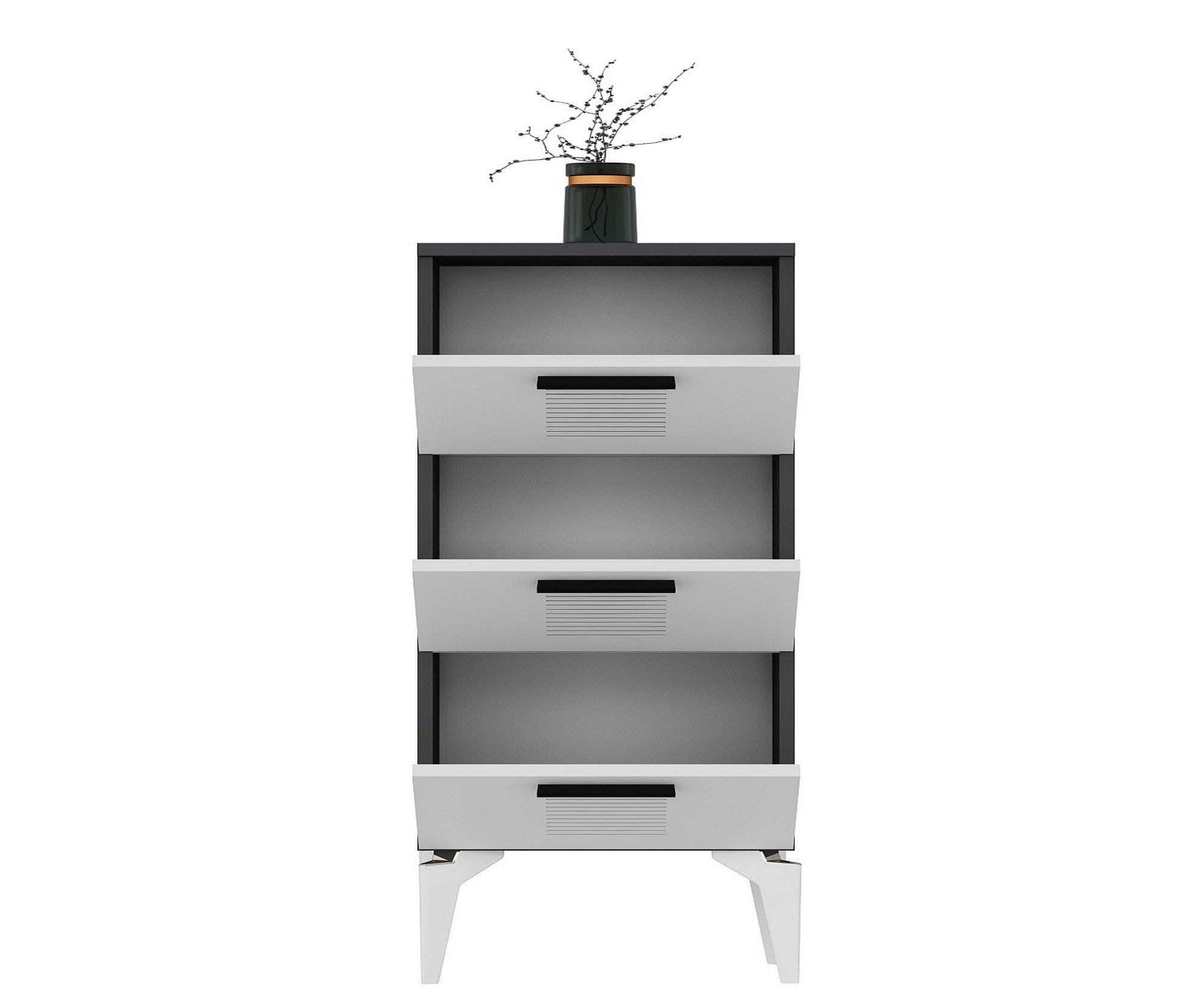 Pantofar AMSTERDAM OCN-31322, alb/gri antracit