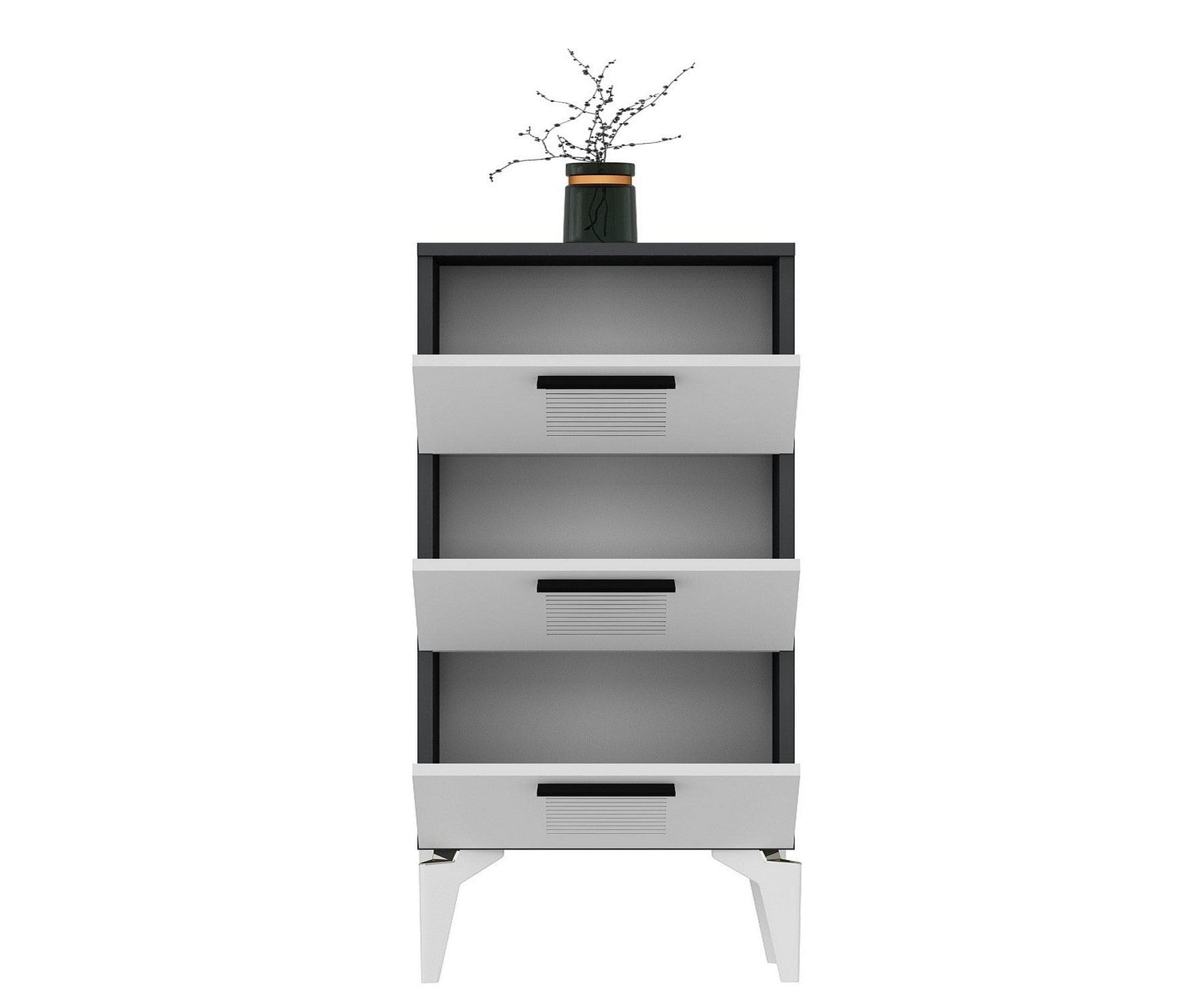 Pantofar AMSTERDAM OCN-31322, alb/gri antracit