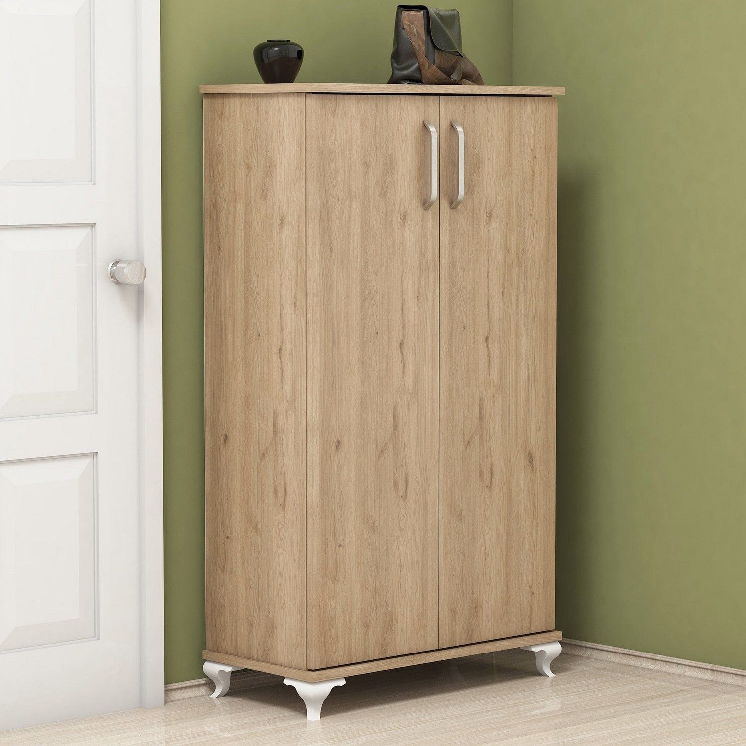 Pantofar din stejar, cu design modern, ideal pentru hol – primabucata