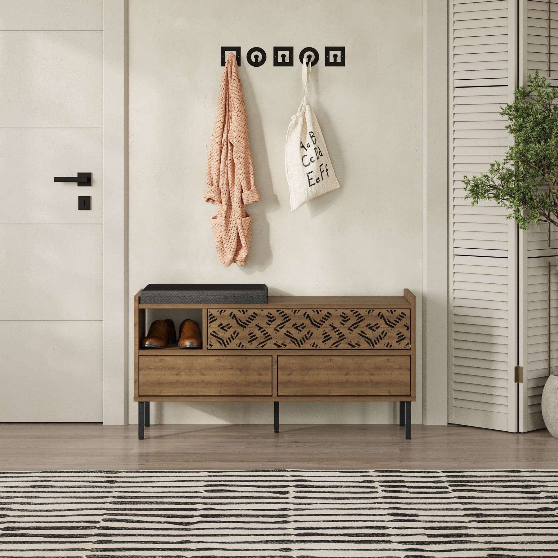 Pantofar AMSTERDAM OCN-31354, stejar/gri inchis