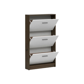 Pantofar BERGEN OCN-28875, stejar inchis/alb